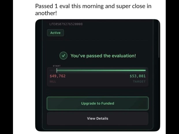 Member result — target hit