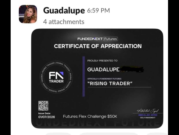 Member result — FundedNext rising trader